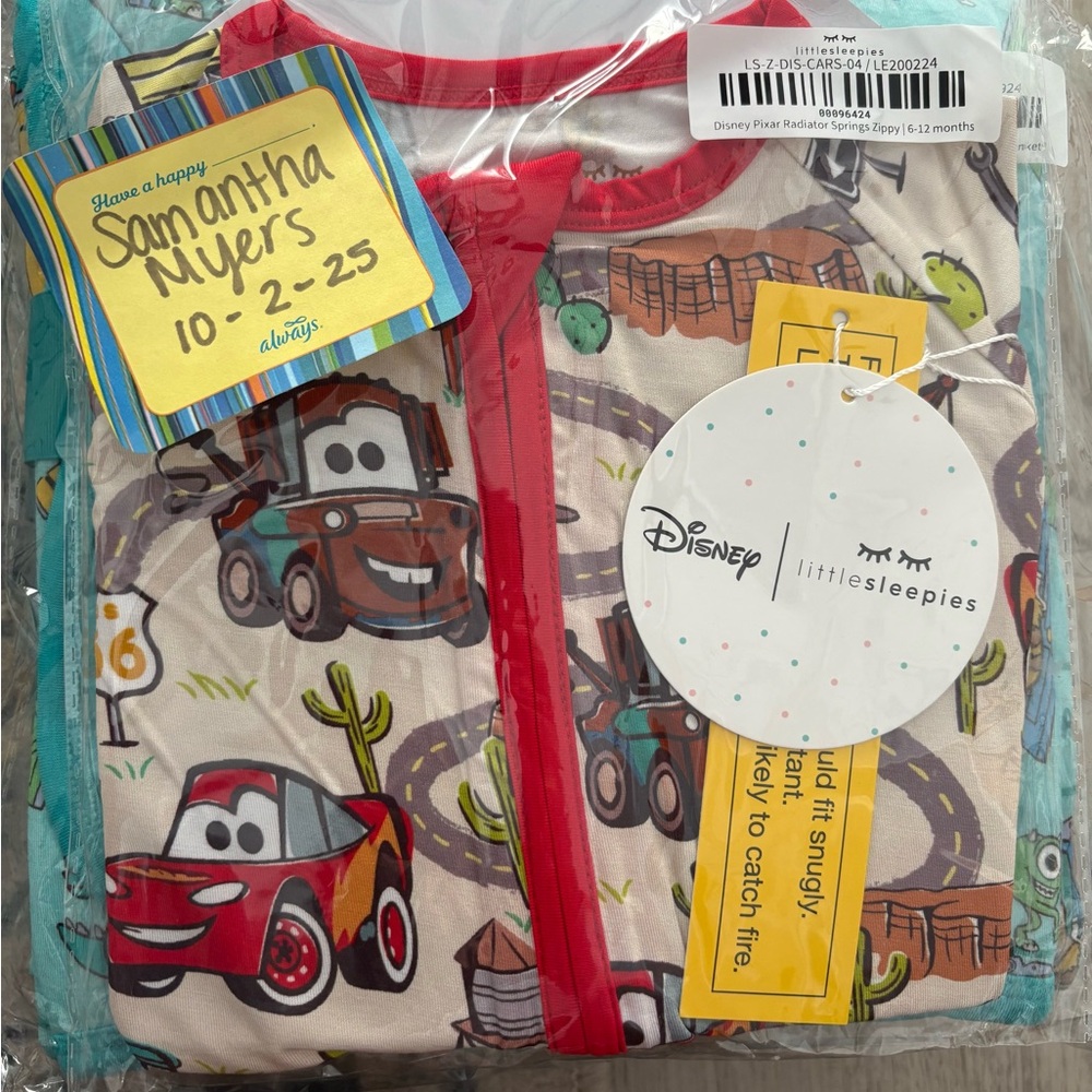 Disney Little Sleepies Cars Pajama Set - Red